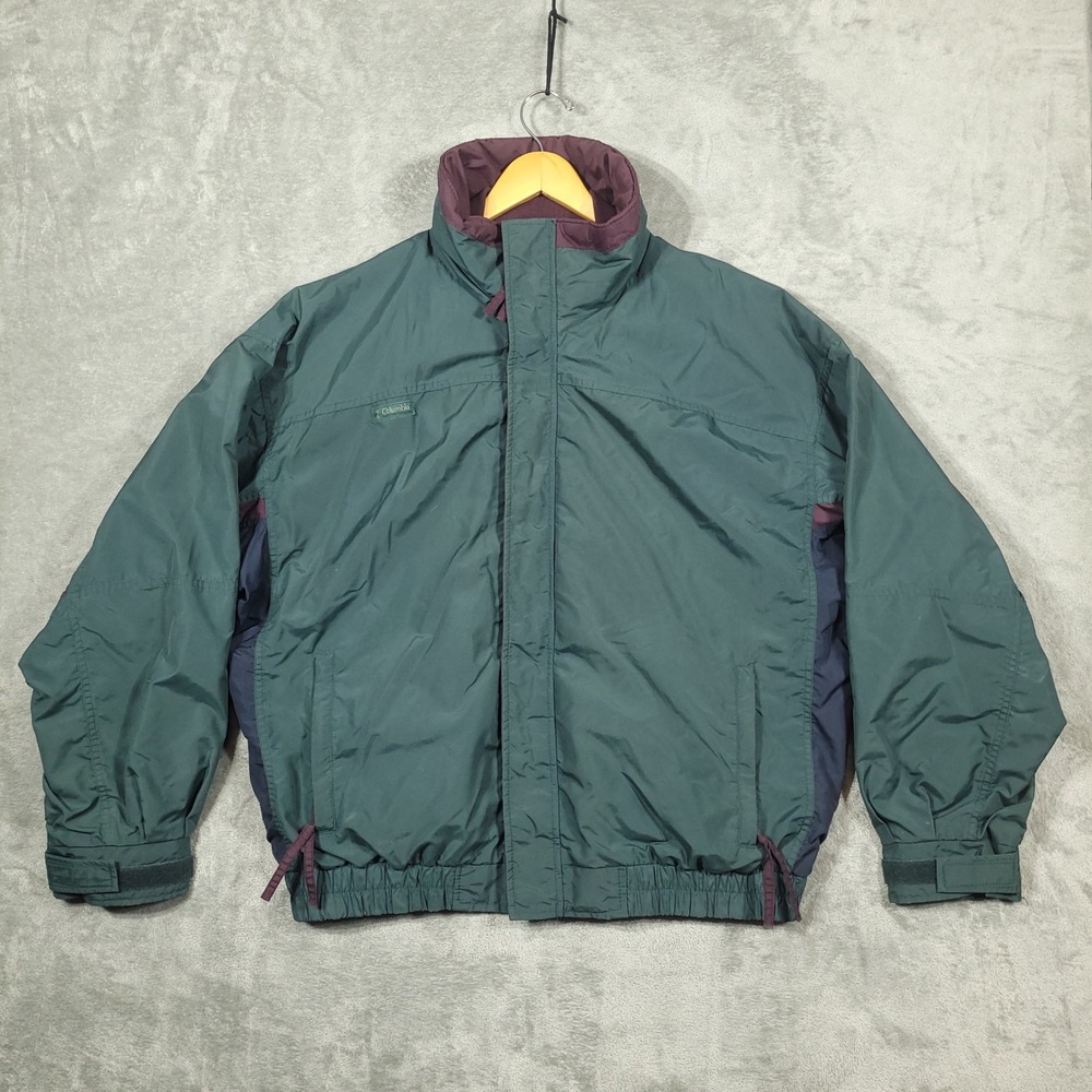 Columbia Jacket Mens XL Green Bugaboo Vintage Colorblock Nylon Shell